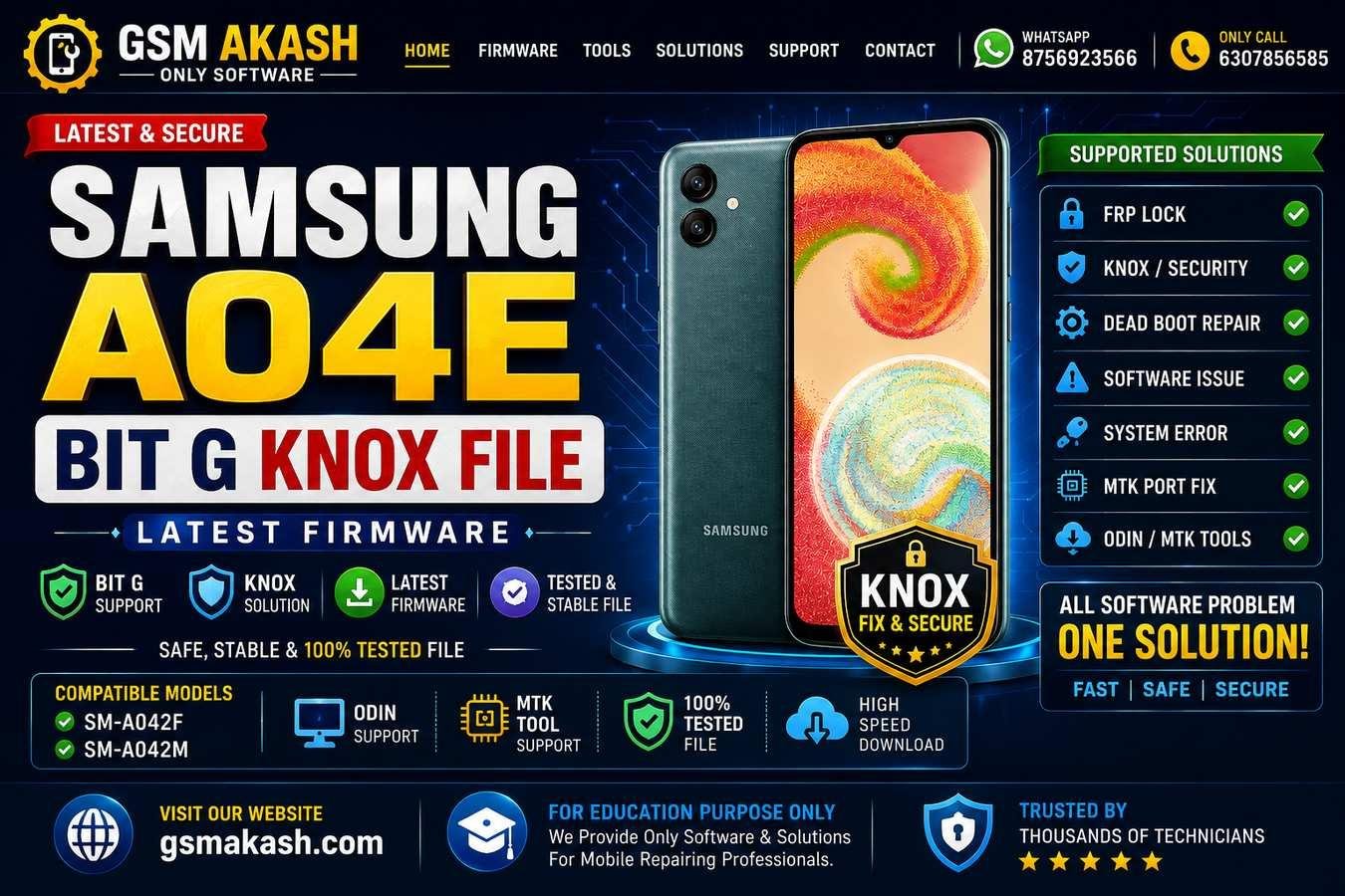 Samsung A04E(A042F) (Bit G 1 To Bit 16 {BIT G }) K.Off File (MDM,Pay Joy,All Type K